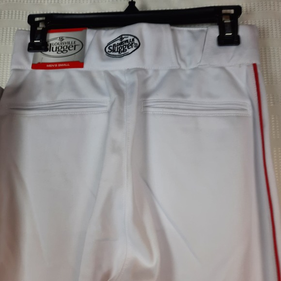 LOUISVILLE SLUGGER RELAX FIT X DRY OPEN BOTTOM MEN'S WHITE BASEBALL PANTS SMALL - Picture 4 of 9